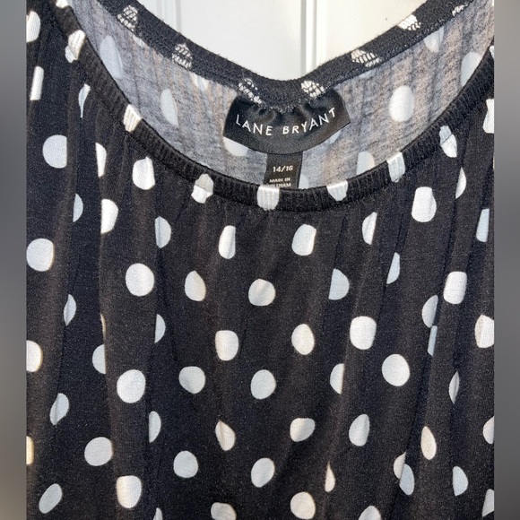 Lane Bryant Black and White Off-Shoulder Maxi Sundress - Picture 3 of 5